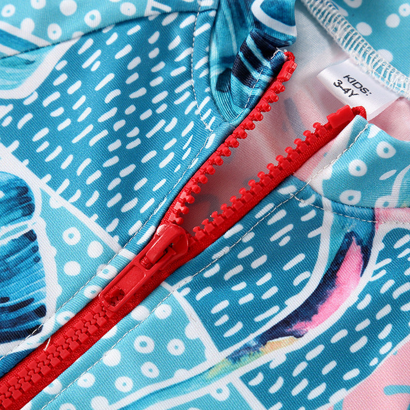 Wholesale Parent-Child one-piece Polyester Swimwear